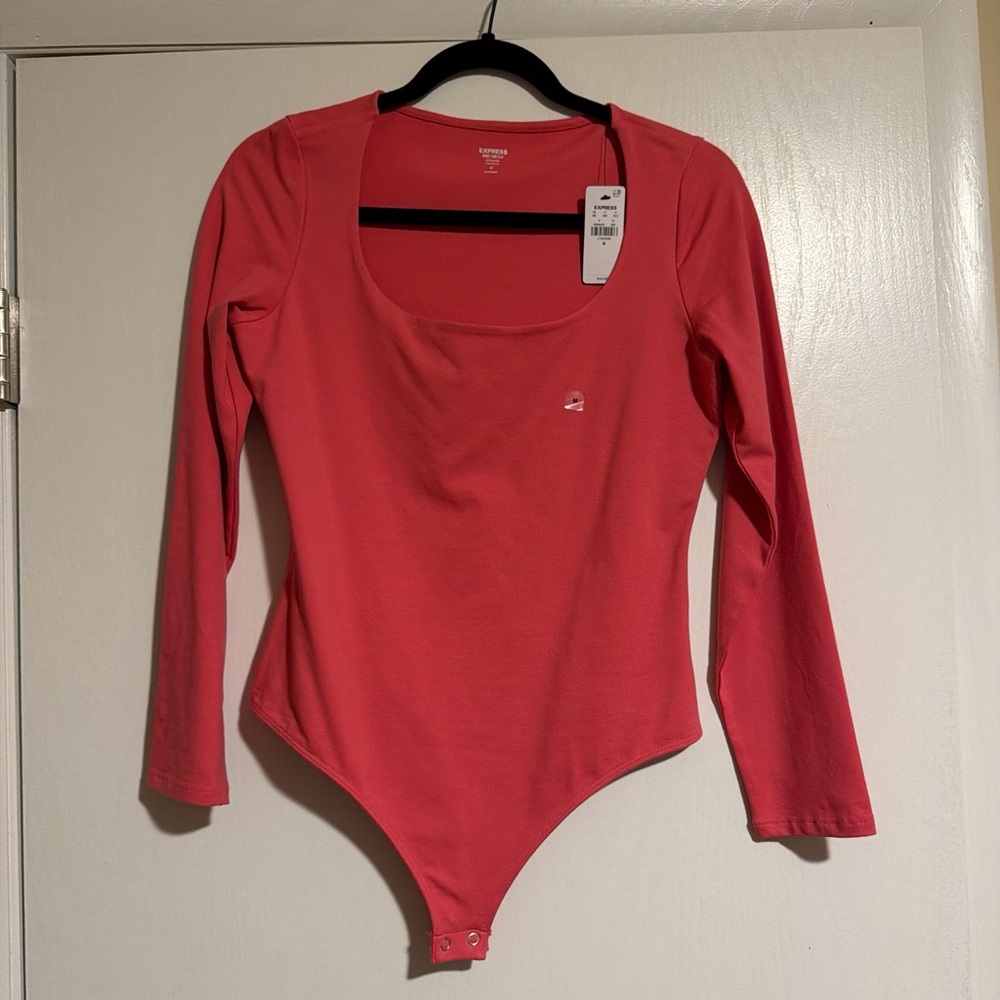 EXPRESS Women’s Body Contour Cotton Blend Compression Bodysuit
